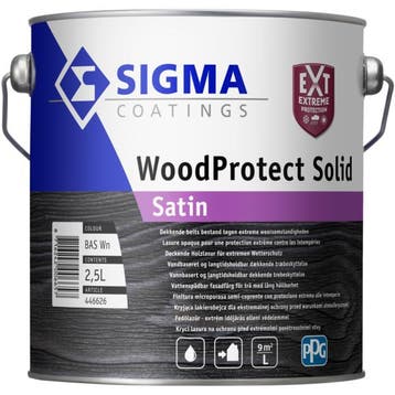 Woodprotect Solid Satin Dekkend 2,5 liter, Ophalen of Verzenden, Nieuw