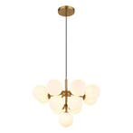 Hanglamp GRAPPY 56cm 13-lichts Grijs, Ophalen of Verzenden, Nieuw, Metaal, 75 cm of meer