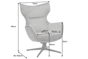 Fauteuil VOGUE 360° draaibaar, taupekleurig fluweel met, Ophalen of Verzenden, Nieuw