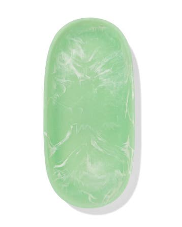 HEMA Badkamer schaaltje 25x12cm epoxy marmerlook groen, Verzenden, Nieuw, Groen
