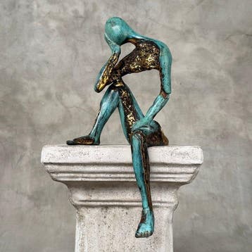 sculptuur, NO RESERVE PRICE - Modern Bronze Sculpture -