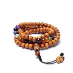 Armband, halsketting, mala chakra kadam 108 kralen, Bruin, Verzenden, Nieuw, Met bedels of kralen