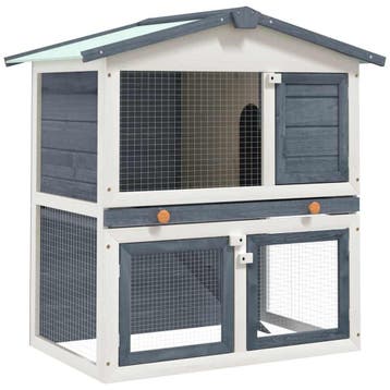 Konijnenkooi grijs 94cm | Tweedekansje | OP=OP, Dieren en Toebehoren, Knaagdieren en Konijnen | Hokken en Kooien, Ophalen of Verzenden