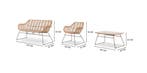 Stoel-Bank Loungeset Wates Rotan Look Naturel The Outsider, Verzenden, Nieuw