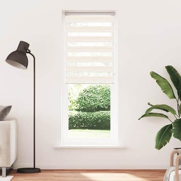 vidaXL Zebra rolgordijn 90x230 cm stofbreedte 85,9 cm, Verzenden, Nieuw, Beige