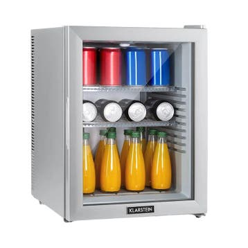 Mini Koelkast Koeler Tafelmodel Koelkast 42L Zilver, Witgoed en Apparatuur, Koelkasten en IJskasten, Zonder vriesvak, Refurbished