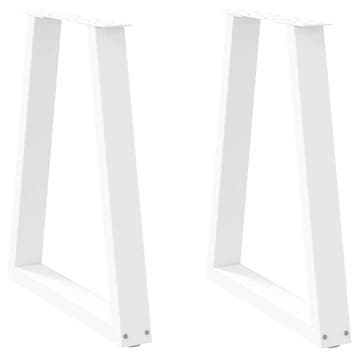 vidaXL Eettafelpoten 2 st V-vormig 60x(72-73,3) cm staal wit, Verzenden, Nieuw