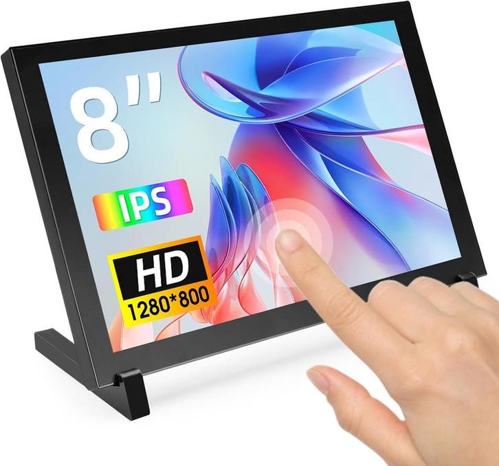 8 inch Touchscreen Monitor HD | Raspberry Pi | Retourdeal..., Computers en Software, Monitoren, IPS, Touchscreen, Nieuw, HDMI