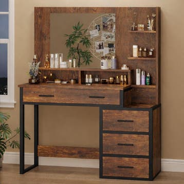 Kaptafel Make-up | Hout Metaal | Premium | OP=OP, Ophalen of Verzenden, Nieuw, Industrieel