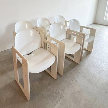 B&B Italia - Afra Scarpa - Stoel (6) - Hars, Hout - Stoelen