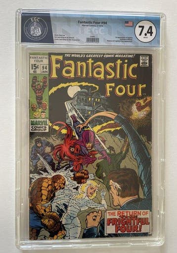 Fantastic Four #94 - EGC 7.4 - The Return of the Frightful, Nieuw