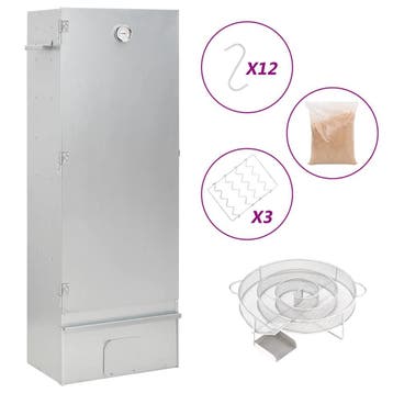 vidaXL BBQ-rookoven met koude rookgenerator gegalvaniseerd, Tuin en Terras, Verzenden, Nieuw
