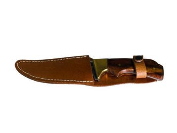 Veiling - Outdoor Knife | Stainless Steel | Wood & Brass Des, Nieuw