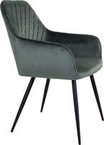 2dekans | House Nordic Harbo Eetkamerstoel Velvet Groen -, Huis en Inrichting, Stoelen, Ophalen of Verzenden, Zo goed als nieuw