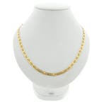 Tricolor gouden marineschakel ketting, Sieraden, Tassen en Uiterlijk, Kettingen, Ophalen of Verzenden, Gebruikt, Overige kleuren