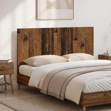vidaXL Wandgemonteerd Hoofdeinde HOORN Oud hout Bewerkt hout, Verzenden, Nieuw, Bruin, Hout
