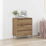 vidaXL Dressoir met lade Artisan Eiken 60 x 35 x 70 cm, Verzenden, Nieuw, Overige houtsoorten, Minder dan 50 cm