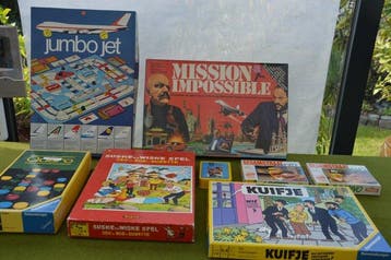 Bordspel - 8 vintage bordspellen uit de jaren 70 en 80