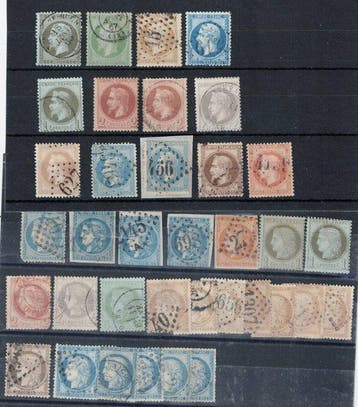 Frankrijk 1850/1875 - Napoléon III en Céres nr. 19 tot en, Gestempeld