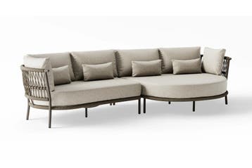 Suns Bardi chaise loungebank Bronze - Clouded rope - Pebble, Tuin en Terras, Ophalen of Verzenden, Nieuw