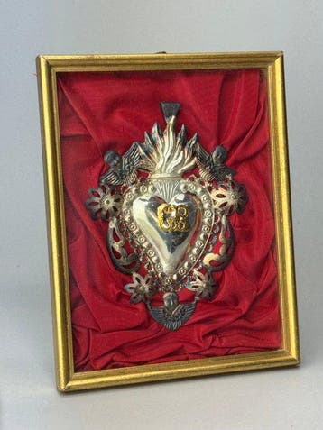 Votiefgeschenk - .800 zilver - 1950-1960 - Heilig Hart van
