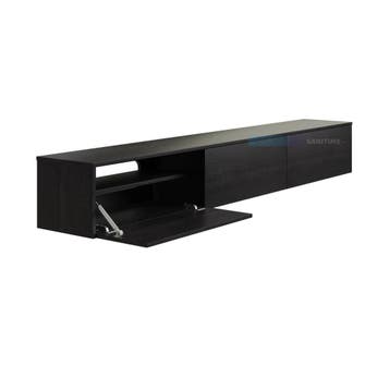 Tv meubel Zwart Wandmeubel Zwevend tv meubel hout tv kast, Overige materialen, 150 tot 200 cm, Nieuw, Ophalen of Verzenden