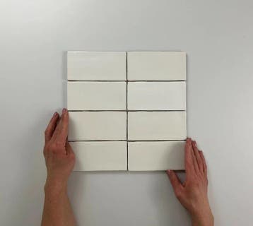 Wandtegel Equipe Cerámica Atlas Wit Mat 7,5x15 (Muurtegels), Nieuw, Minder dan 20 cm, 10 m² of meer, Wandtegels