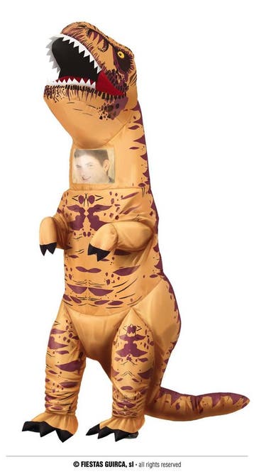Opblaasbaar Dino Pak Volwassen T-Rex Bruin, Ophalen of Verzenden, Nieuw