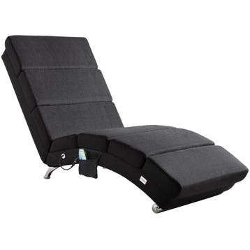 Ligstoel Londen Antraciet met Massage- & Verwarmingsfunctie, Verzenden, Nieuw