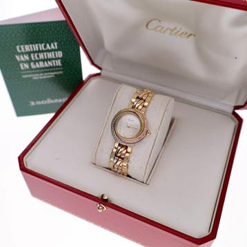 Cartier Trinity 2357 / WG2005S5; Exclusief 18ct. Gouden D..., Overige merken, Overige materialen, Ophalen of Verzenden, Zo goed als nieuw