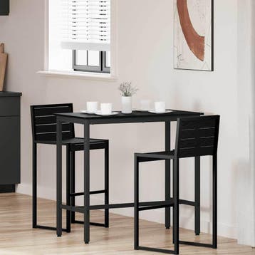 vidaXL Tafel Zwart Eiken 100 x 50 x 90,5 cm Engineered hout, Huis en Inrichting, Tafels | Salontafels, Verzenden, Nieuw, Overige houtsoorten