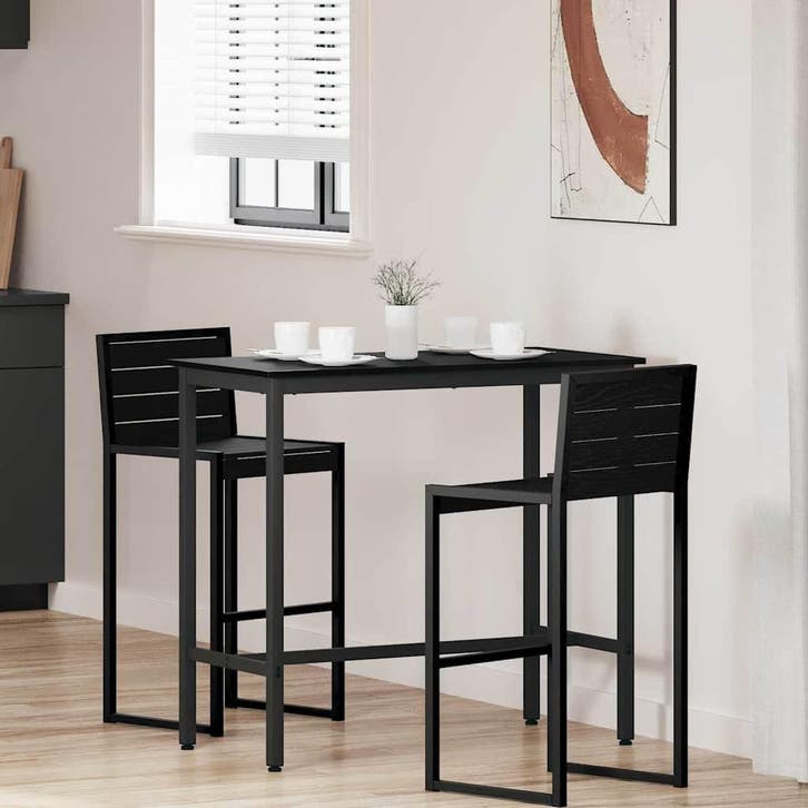 vidaXL Tafel Zwart Eiken 100 x 50 x 90,5 cm Engineered hout, Huis en Inrichting, Tafels | Salontafels, Nieuw, 50 tot 100 cm, Overige houtsoorten