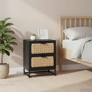 vidaXL Nachtkastje 40x30x50 cm massief mangohout, Minder dan 45 cm, Verzenden, Nieuw, Minder dan 55 cm