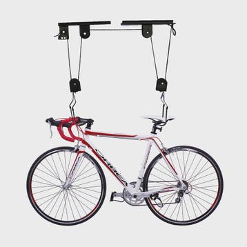 Zwarte Fietslift met Plafondmontage - Fietsopslag tot 60kg, Verzenden, Nieuw