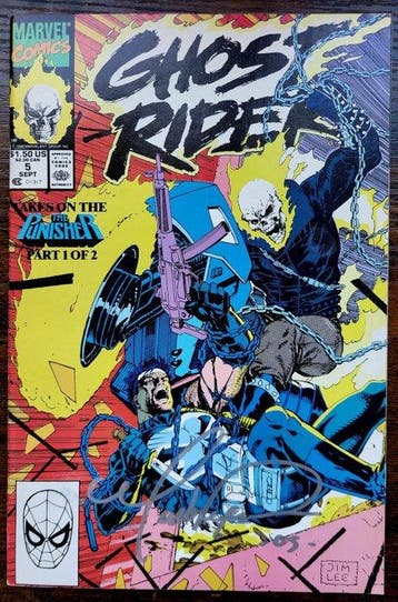 Lot 3 comics signed Ghost Rider Vintage 1990-1991 Key Issue, Nieuw