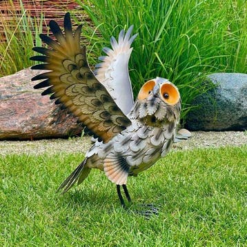 Owl - Beeldje - Staal, Antiek en Kunst