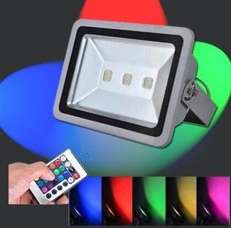 LED Bouwlamp RGB - 150 Watt, Ophalen of Verzenden, Nieuw, 50 tot 200 watt, Lamp met armatuur
