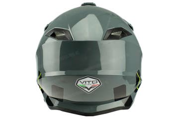 Helm Vito Crosshelm Tivoli nardo gray deco glans grijs /..., Fietsen en Brommers, Brommerhelmen, Ophalen of Verzenden, Nieuw, Vito