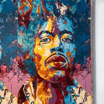 AA020 - Wandtapijt ter ere van Jimi Hendrix - Wandtapijt -