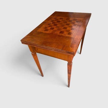 sconosciuto - Speeltafel - Walnoot - houten speeltafel, Antiek en Kunst