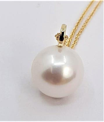 Zonder minimumprijs - Ketting met hanger - 14 karaat Geel, Sieraden, Tassen en Uiterlijk