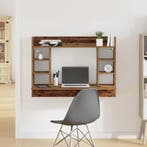vidaXL Aan de muur bevestigd bureau Oud hout 105 x 48 x 75, Huis en Inrichting, Bureaus, Verzenden, Nieuw