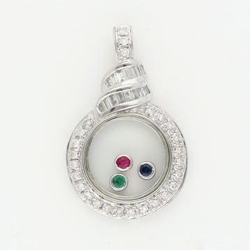 Hanger - 14 karaat Witgoud Diamant (Natuurlijk) -