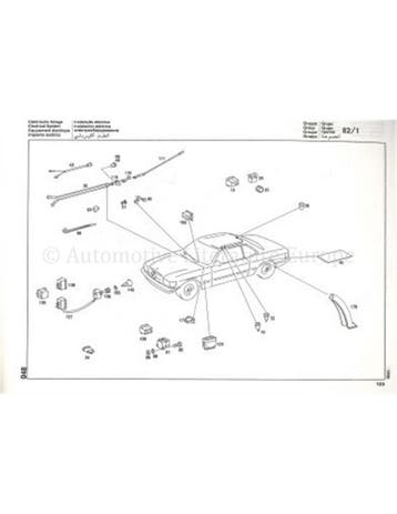 1982 MERCEDES BENZ SL KLASSE ONDERDELENHANDBOEK, CHASSIS |, Auto diversen
