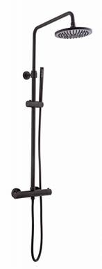 Saniflex black series opbouw doucheset rond mat zwart, Verzenden, Nieuw
