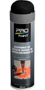 Pro paint bouwmarker 180 1 stuk, 500 ml, zwart, Verzenden, Nieuw