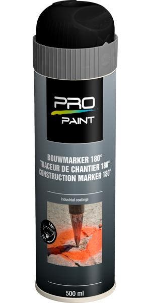 Pro paint bouwmarker 180 1 stuk, 500 ml, zwart, Doe-het-zelf en Verbouw, Verf, Beits en Lak, Nieuw, Verzenden
