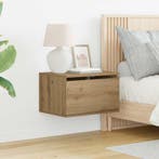 vidaXL Wandkastje met lade Artisan Eiken 50 x 36 x 30 cm, Minder dan 45 cm, Verzenden, Nieuw, Minder dan 55 cm