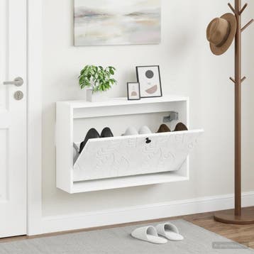 vidaXL Wandgemonteerde Schoenkast DELFT 71 x 17 x 43 cm, Verzenden, Nieuw