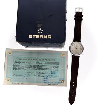 Eterna Eterna-Matic 2000 Centenaire 71 1061VT; Vintage..., Sieraden, Tassen en Uiterlijk, Overige merken, Leer, Polshorloge, Ophalen of Verzenden